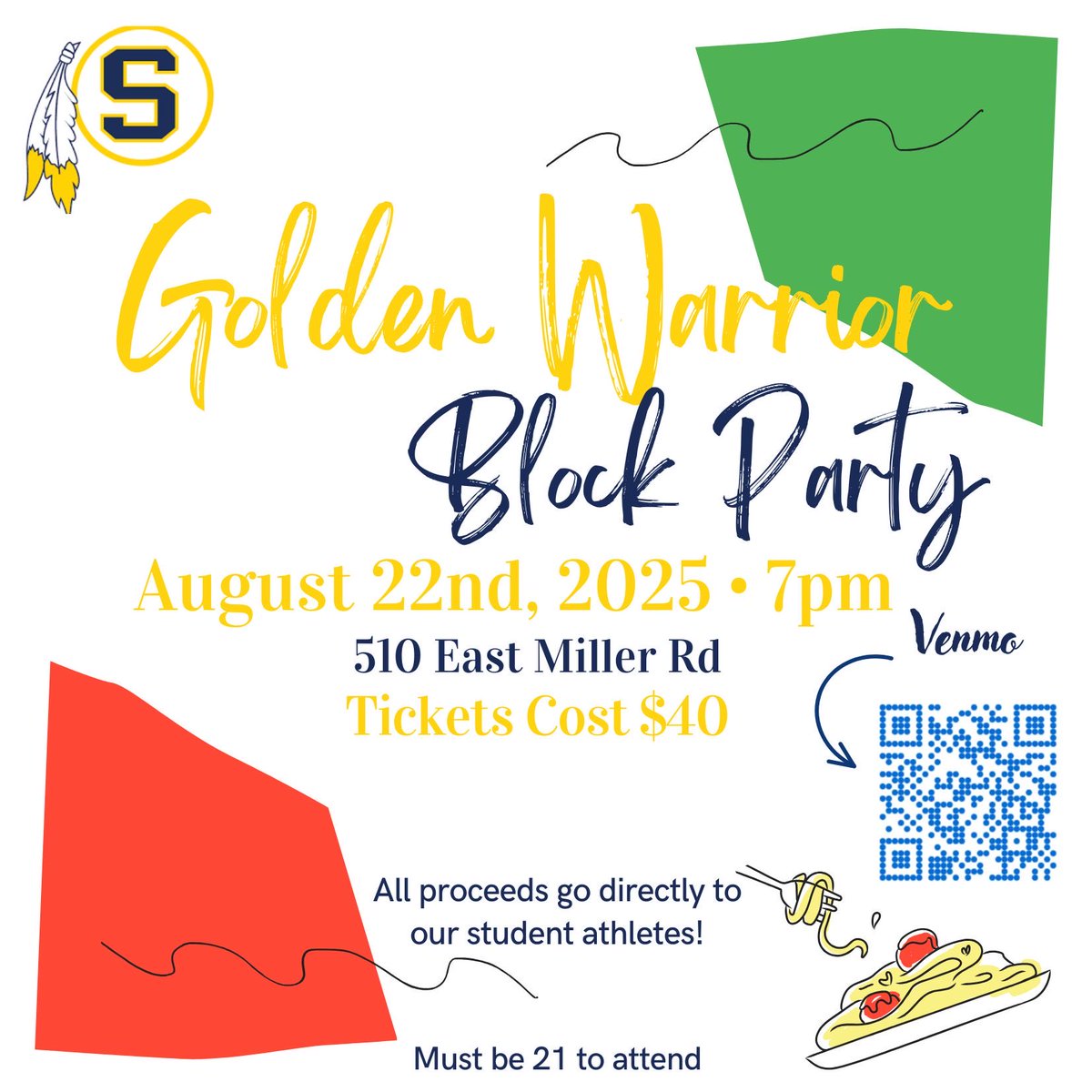 Come join us at the annual SHS Booster Club Block Party. Great event to start the school year and promote SHS student athletes.
