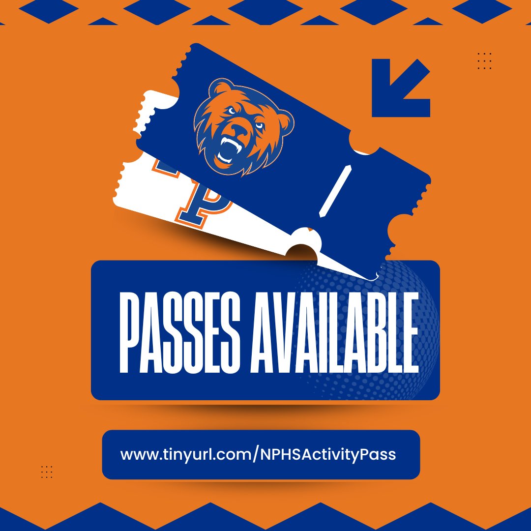 Purchase your 2025-2026 - North Point HS (WSD) - Athletic Pass Now

tinyurl.com/NPHSActivityPa…

Events include Football, Girls and Boys Volleyball, 8th Grade and High School Girls and Boys Basketball and Girls and Boys Wrestling.