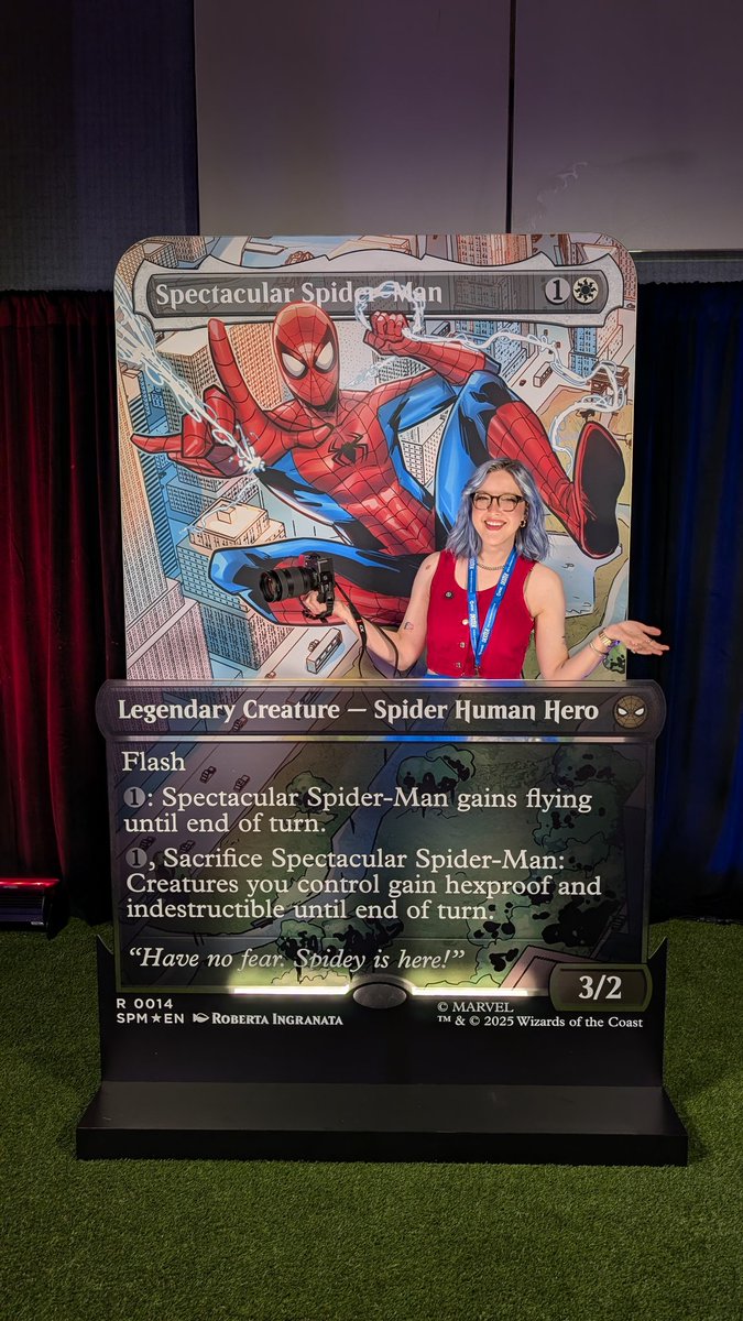 Here at #SDCC at the <a href="/wizards_magic/">Magic: The Gathering</a> X Spiderman immersive experience.