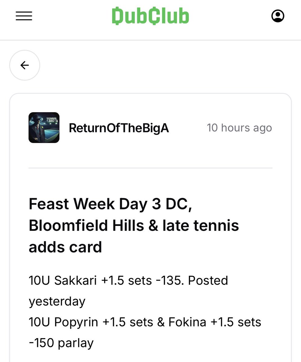 ReturnOfTheBigA's tweet image. Vamos Fokina 🇪🇸
Takes out Munar in straights, cash those over breaks as well 💰
10U Popyrin +1.5 sets & Fokina +1.5 sets -150 parlay ✅
5U Fokina -130 ✅
5U Fokina +1.5 sets & Fritz -1.5 sets -113 parlay ✅
5U Fokina Munar over 4.5 breaks -175 ✅
dubclub.win/ReturnOfTheBig…