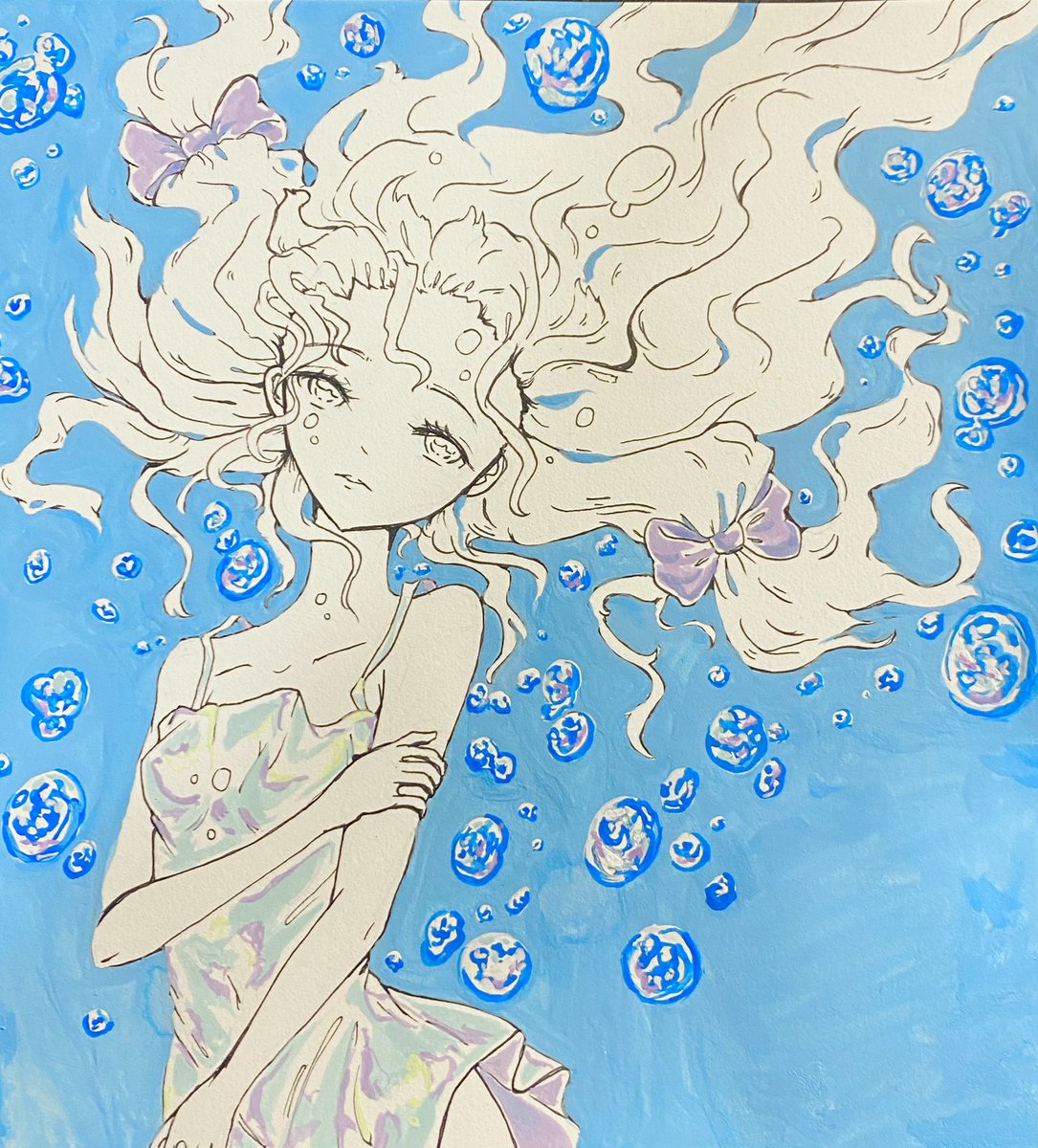 I don’t think I’ve actually posted any traditional art here yet lol I swear I do it!!! 

#gouache #paint #traditionalart #illustration