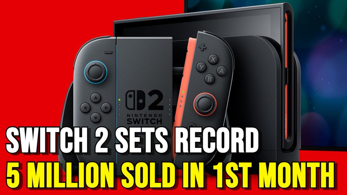 I've got a new video discussing the record breaking launch of the Switch 2 as #VGChartz estimates has the console selling 5 million units in its first month.

youtube.com/watch?v=J5Ym-m…