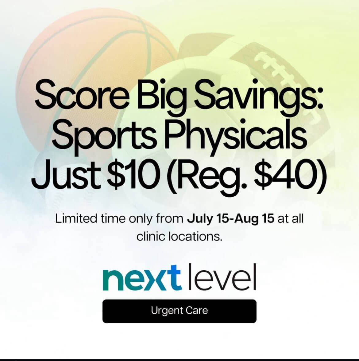 👀 For those still looking to get your physical done before school starts