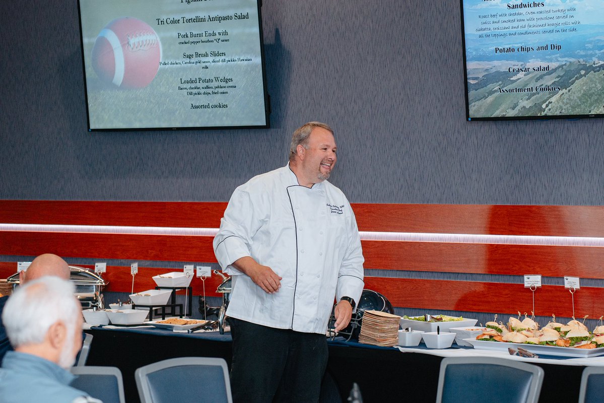 NevadaWolfPack's tweet image. Almost time for @nevadafootball season ๐
Our suite holders got a little taste of how gamedays are going to be ๐
Stay tuned for new concession items coming in Mackay this Fall!
#BattleBorn