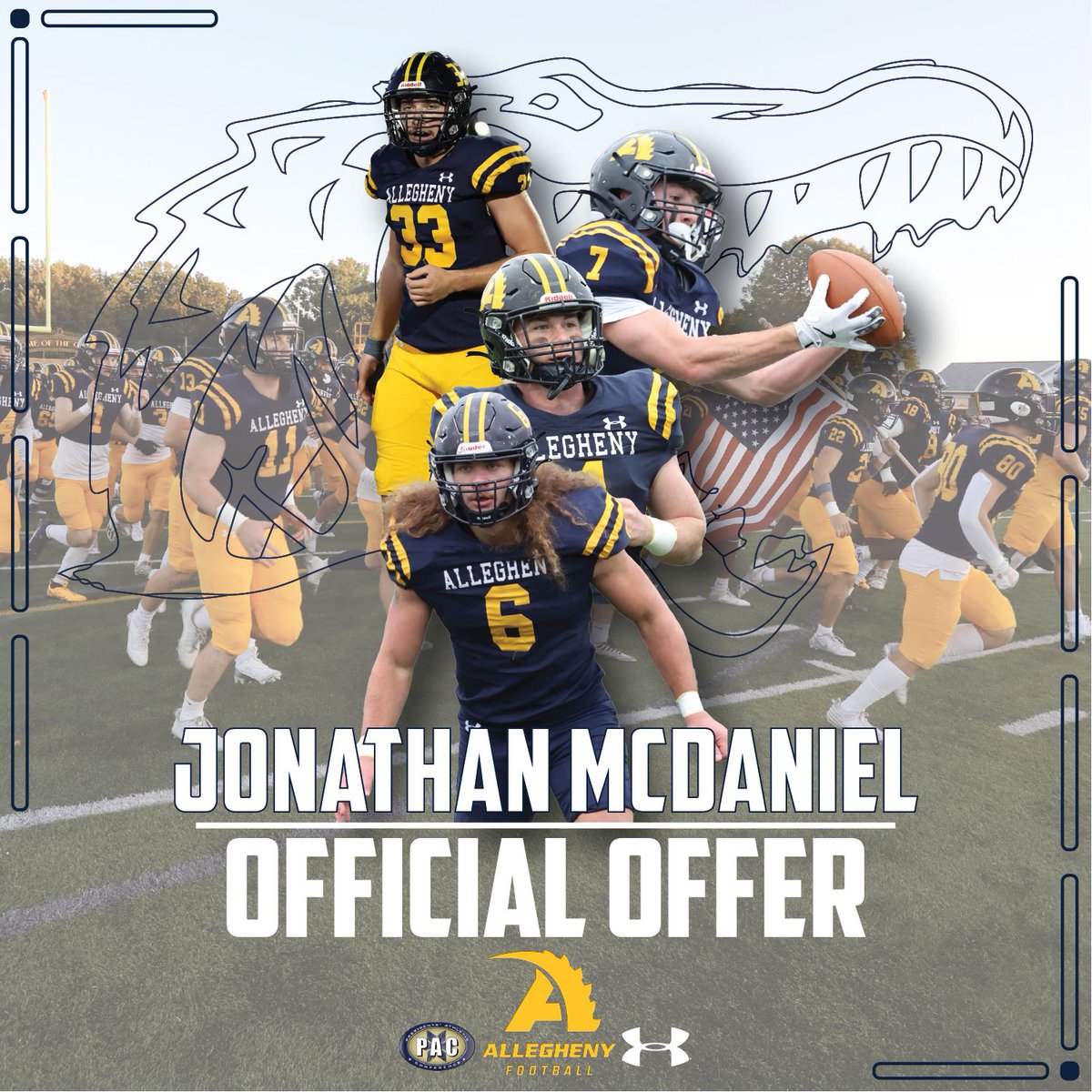 I’m so blessed to say that after a great call with <a href="/Coach_Layer/">Braden Layer</a> I have received my first offer from Allegheny College!
#GoGators

<a href="/AlleghenyFB/">Allegheny Football</a> <a href="/CoachMCochran/">Matt Cochran</a>
