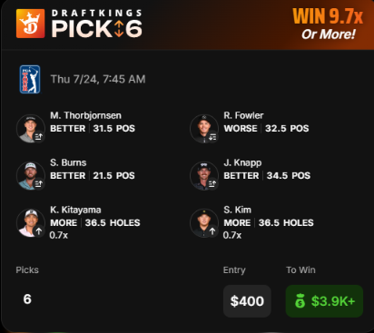 JBC69's tweet image. .@draftkings @Pick6 @RunPureSports from the GOLF WARS show