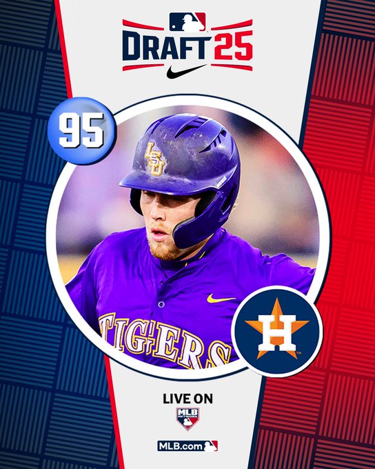 3rd-rder Ethan Frey signs w/@Astros for $997,500 (slot 95 value = $803,900). <a href="/LSUbaseball/">LSU Baseball</a> OF, posted best batting line (.331/.420/.641) on national champions, physically imposing (6-6/225), good approach &amp; athlete. <a href="/MLBDraft/">MLB Draft</a>