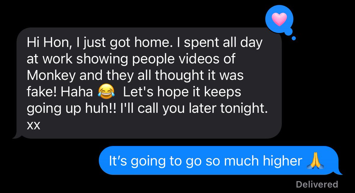 BFoo's tweet image. it’s so easy to get non crypto native people excited about $monkey. after showing my mom videos of the dog painting and clips from @TeTheGamer stream she was already asking me to forward the videos to her so she could share them with her facebook friends. less than an hour later…