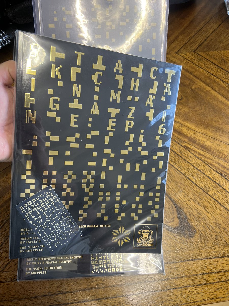 My copies of <a href="/Stackchainmag/">Stackchain ⛓ Magazine</a> Episode 6 just arrived!!!! <a href="/asanoha_gold/">Asanoha</a> killed it with this cover. The foil edition epic, and even the pleb edition looks like something you’d want to hang on the wall!!

Pleb left
Foil right (pic doesn’t do its foilness complete justice)