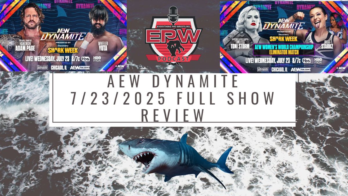 EPWShow's tweet image. 🔴 LIVE after Dynamite join us for our AEW Dynamite 7/23/2025 Full Show Review & Results | Adam Page vs Wheeler Yuta #AEW #AEWDynamite #podcast #WrestlingCommunity #SupportSmallStreamers
youtube.com/live/-gH8DdB3r…