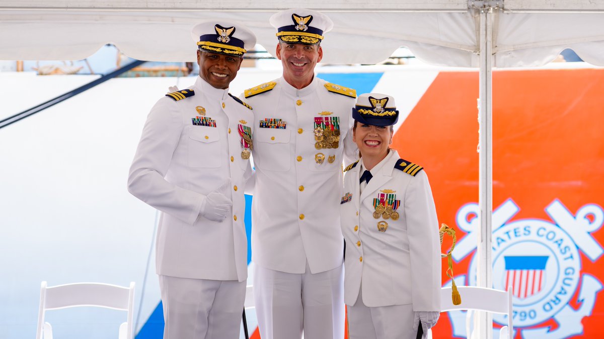 USCGLANTAREA's tweet image. New leadership aboard @USCG Cutter Campbell (WMEC 909)! Tuesday at @NAVSTANEWPORTRI, CDR. Krystyn Pecora relieved CDR. Jonathan Harris during a change-of-command ceremony presided over by VADM. Nathan Moore, commander, Coast Guard Atlantic Area. #USCG @USCGNortheast 📸: David Lau