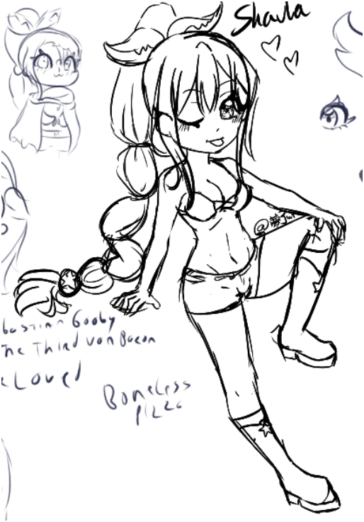 Yumekowt's tweet image. Doodling with @AbhorTheRent 
#rezero  #shaula