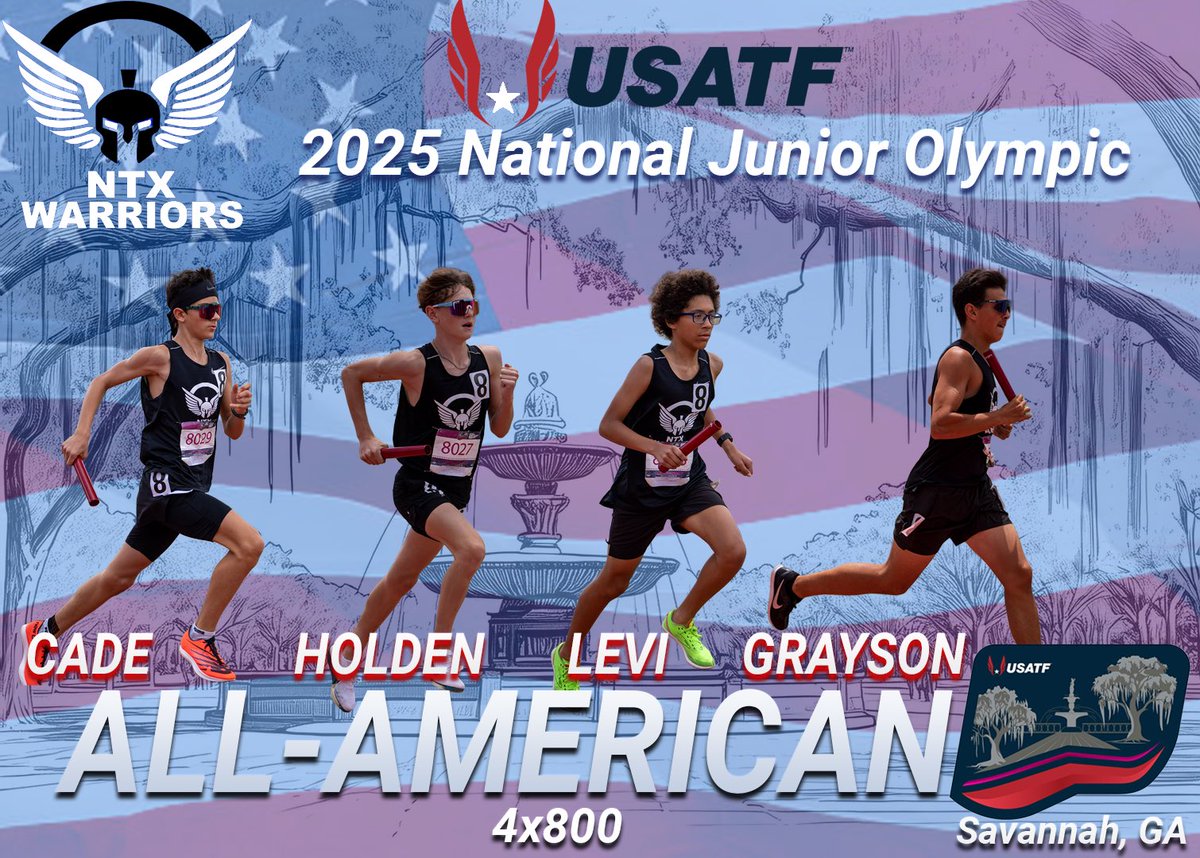For the 2nd year in a row the club has a <a href="/usatf/">USATF</a> All-American 4x800! 21 second PR for these boys! #USATFfuturestars