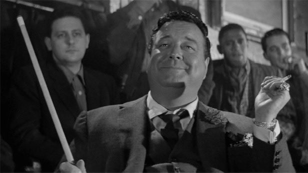 SelectWomanTaft's tweet image. The Hustler (1961) is one grim movie but its cast is dynamite: Newman (The Sting), Gleason (The Sting ll), George Scott (The Exorcist lll), Murray Hamilton (Jaws 2), and Piper Laurie (Carrie).
Lots of billiards and bourbon.
👵🏼 🎱🥃