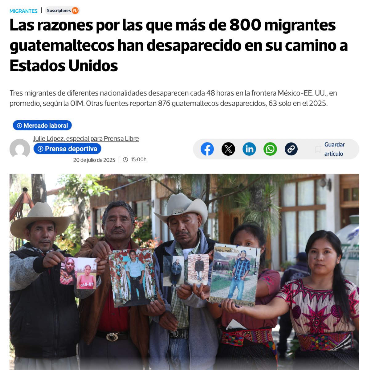 FJEDD's tweet image. 876 migrantes guatemaltecos han desaparecido en casi tres décadas. La Fundación para la Justicia ayuda a familias en busca de respuestas, pero aún hay mucho por hacer. Nuestra coordinadora de actividades en Guatemala, Rosmery Yax, habla sobre el trabajo de búsqueda de migrantes…