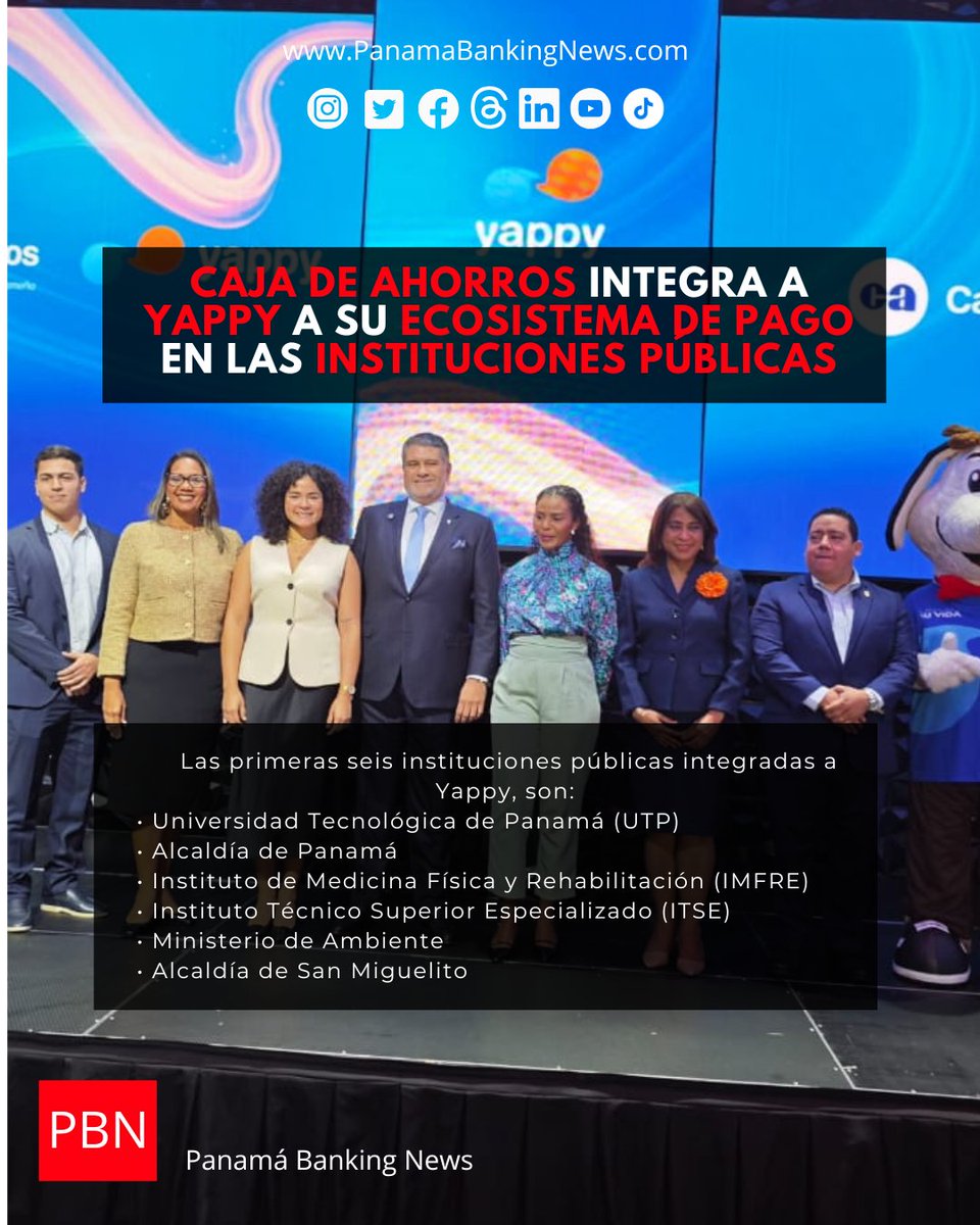 Caja de Ahorros integra a Yappy a su ecosistema de pago en las instituciones públicas panamabankingnews.com/notas-de-prens…
