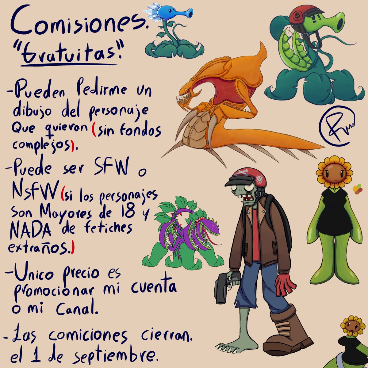 furro8910's tweet image. 🎨⬇️🙀Hola gente, si desean pedirme un dibujo lo pueden hacer por mensaje. #pvzfanart #pvzart #pvz #pvzNSFW #plantsvszombiesfanart #plantsvszombies.😏🌚🥗