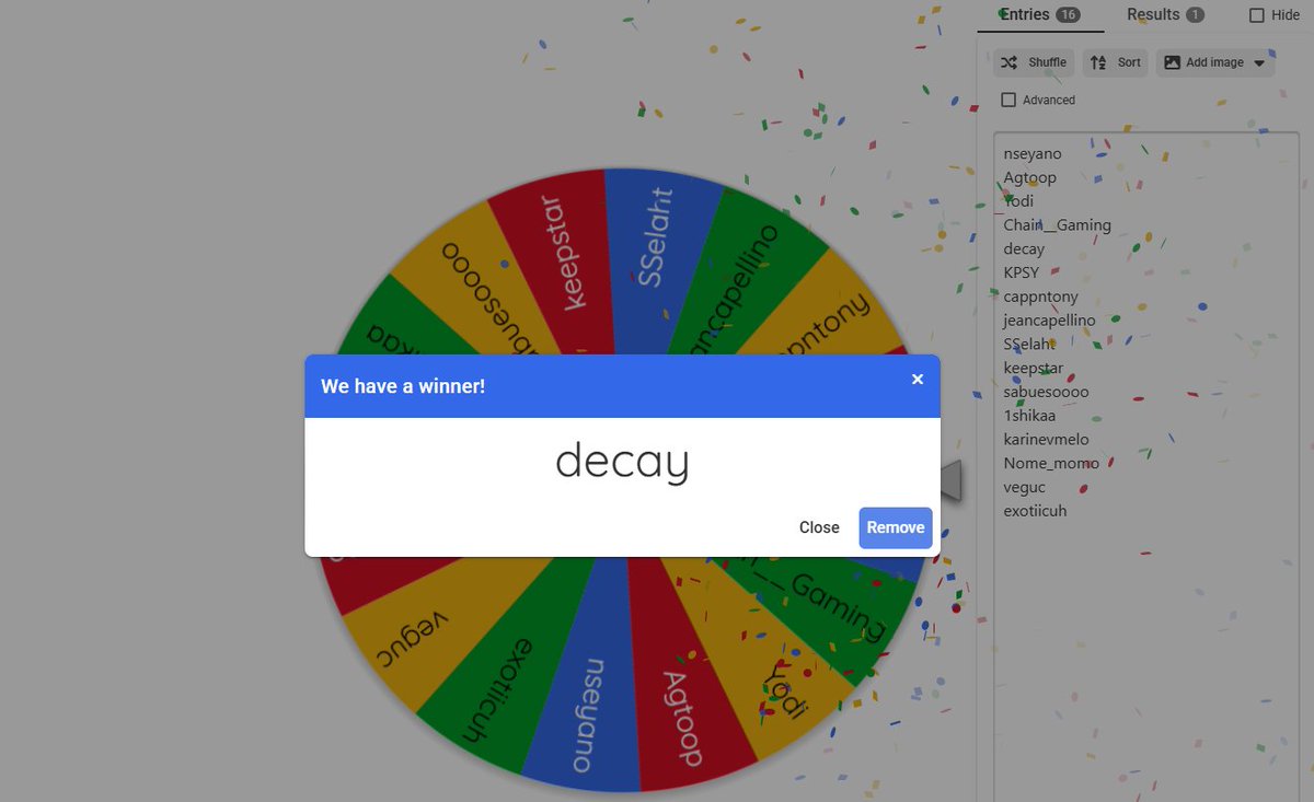 Congrats to <a href="/decayxd/">decay</a> on winning the Specter jersey tonight!

Thank you to everyone who played in the lobbies. There are more free and paid Apex lobbies posted for Friday night. Go enroll!