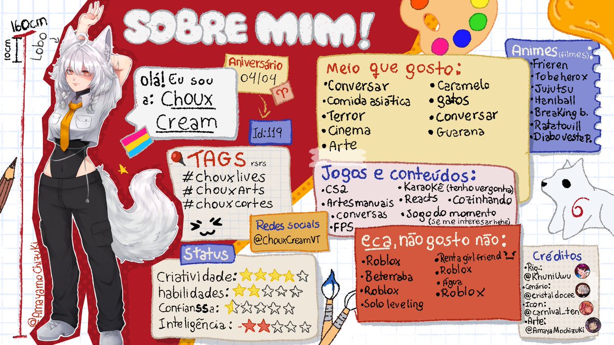 Choux 3DTuber Cream da Silva 🐺 tweet media