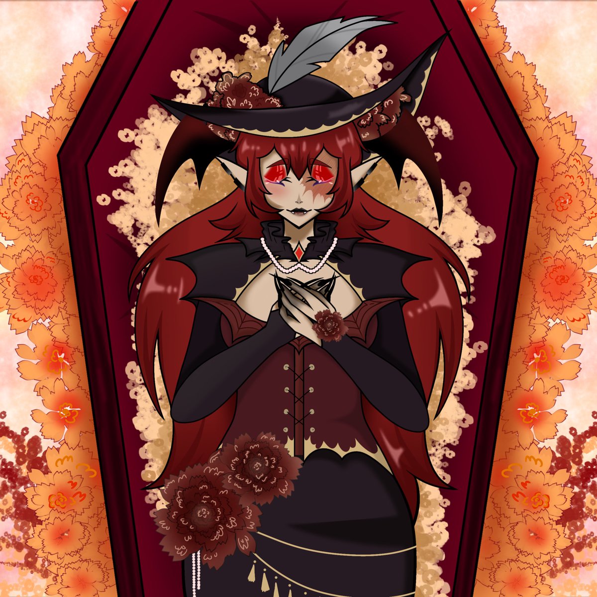 _ZakiVT's tweet image. C0mmissi0n for @_vampn0ra_
Look out for her debut July 23rd !
#artist #art #Vtuberart