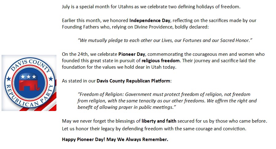Davis County GOP tweet media