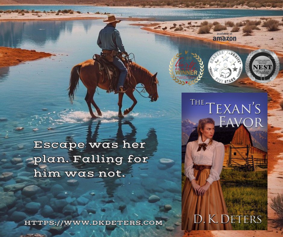 dk_deters's tweet image. "The Texan’s Favor is a delightful blend of danger, desire, and destiny set against the rugged backdrop of the Old West."
tinyurl.com/TTF-Amazon-US
tinyurl.com/TTF-Amazon-AU
tinyurl.com/TTF-Amazon-CA
tinyurl.com/TTF-Amazon-UK
#WesternRomance #Romance #BookBoost #Nook #applebooks