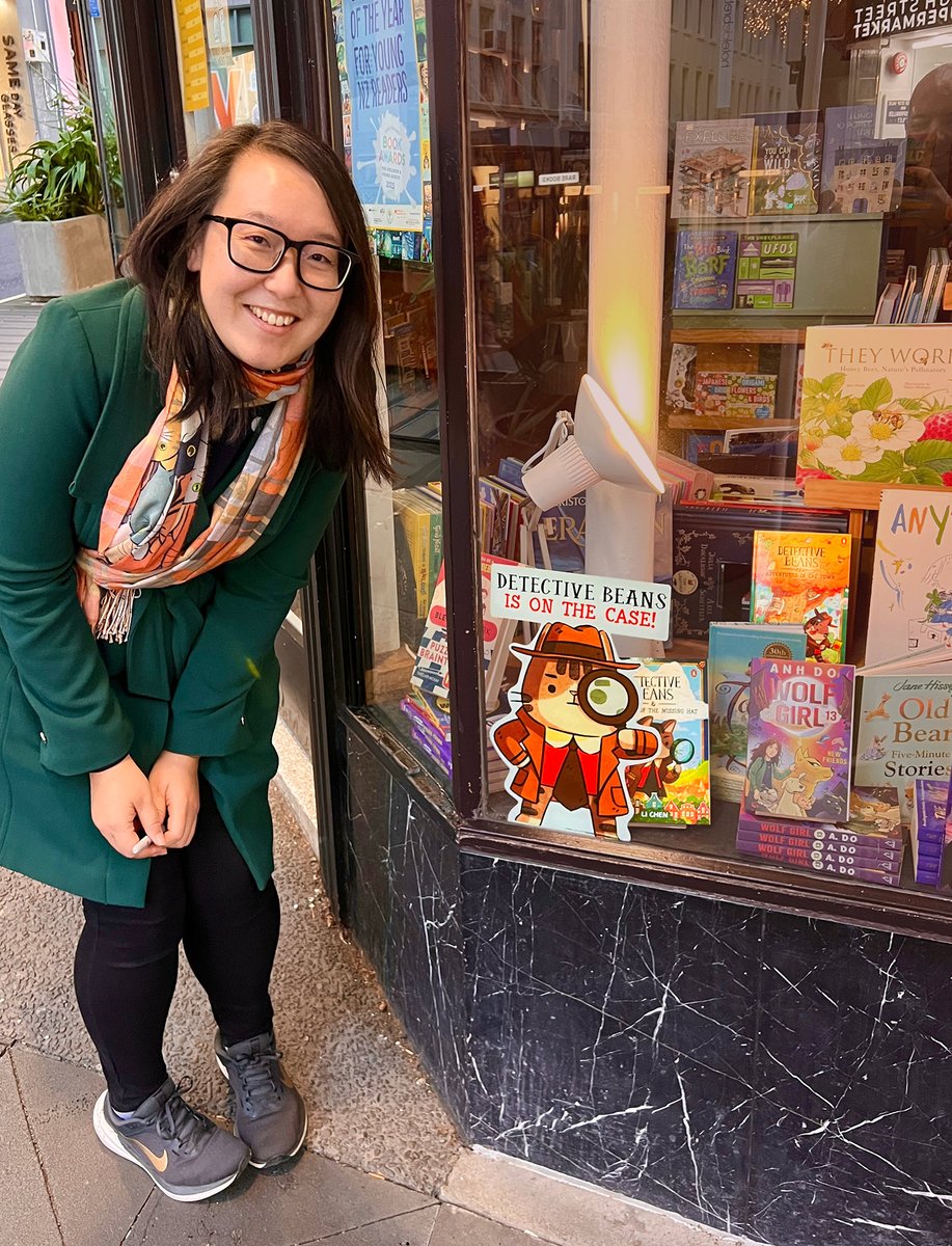 It’s so cool to see Detective Beans out in the world! 
I used to visit this children’s bookshop all the time (shout out to Little Unity) and wish one day I’ll have a book in the window and now I have not only one, but TWO!! 😻😻