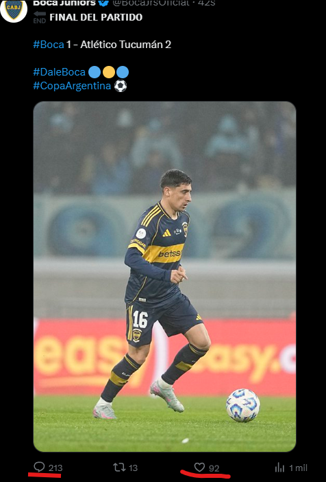 Sabes que hay un papelon terrible cuando hay mas comentarios que likes