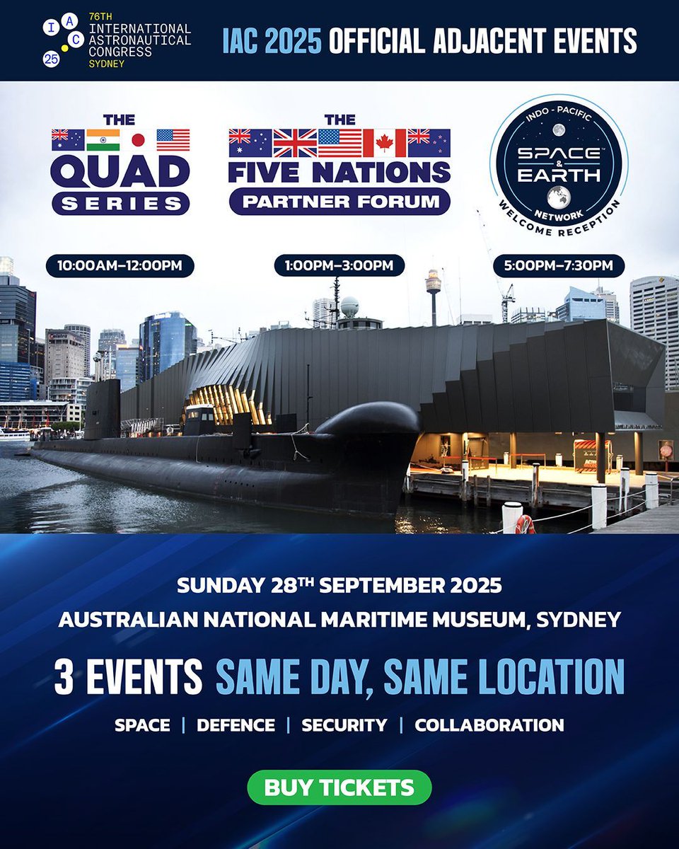 IAC 2025 (@iac2025sydney) on Twitter photo 🌏 You're invited to strategic networking at the heart of the Indo-Pacific!
✨ This event is proudly presented adjacent to #IAC2025 Sydney.
🗓 28 September |📍Sydney
🔗: buff.ly/Aj3fvcY...
<a href="/MSM_Marketplace/">MySecurity Marketplace</a> 🌏 You're invited to strategic networking at the heart of the Indo-Pacific!
✨ This event is proudly presented adjacent to #IAC2025 Sydney.
🗓 28 September |📍Sydney
🔗: buff.ly/Aj3fvcY...
<a href="/MSM_Marketplace/">MySecurity Marketplace</a>