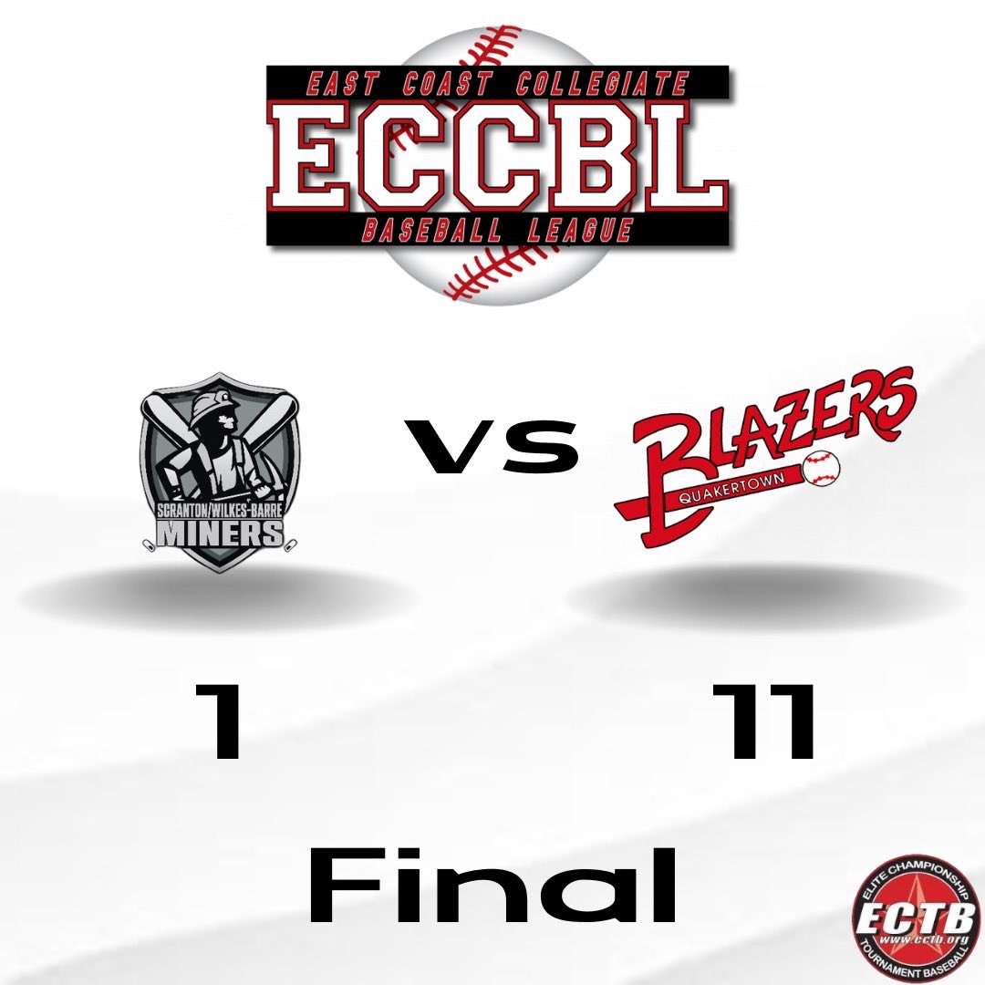eccbl's tweet image. Blazers move on to quarter finals to play the #2 Pocono Timber Rattlers tomorrow 7:00pm @ Memorial Park!!