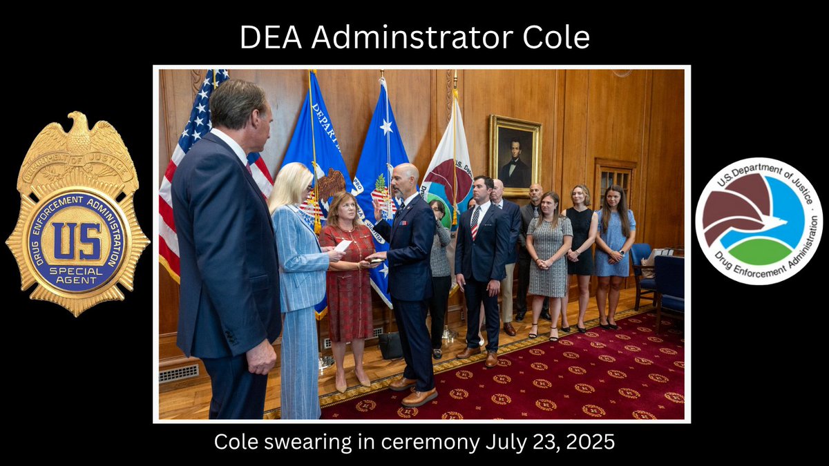 DEASanDiego (@deasandiegodiv) on Twitter photo Congratulations Administrator Cole. We are inspired by your commitment to justice and public service. We look forward to supporting your vision, working together to save lives, and upholding the DEA's legacy of integrity, strength, and impact. <a href="/AGPamBondi/">Attorney General Pamela Bondi</a> <a href="/DEAHQ/">DEA HQ</a> <a href="/TheJusticeDept/">U.S. Department of Justice</a> Congratulations Administrator Cole. We are inspired by your commitment to justice and public service. We look forward to supporting your vision, working together to save lives, and upholding the DEA's legacy of integrity, strength, and impact. <a href="/AGPamBondi/">Attorney General Pamela Bondi</a> <a href="/DEAHQ/">DEA HQ</a> <a href="/TheJusticeDept/">U.S. Department of Justice</a>