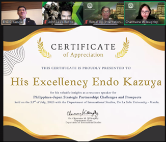 AmbJPNinPH's tweet image. Grateful for the opportunity to speak before faculties &amp;amp; students of @DLSUManila! Truly no better way to spend the 69th anniversary of 🇯🇵🤝🇵🇭 Friendship than by exchanging insights with today’s youth. Eager to work with all of you in the future as #PartnersInProgress! 🌏✨