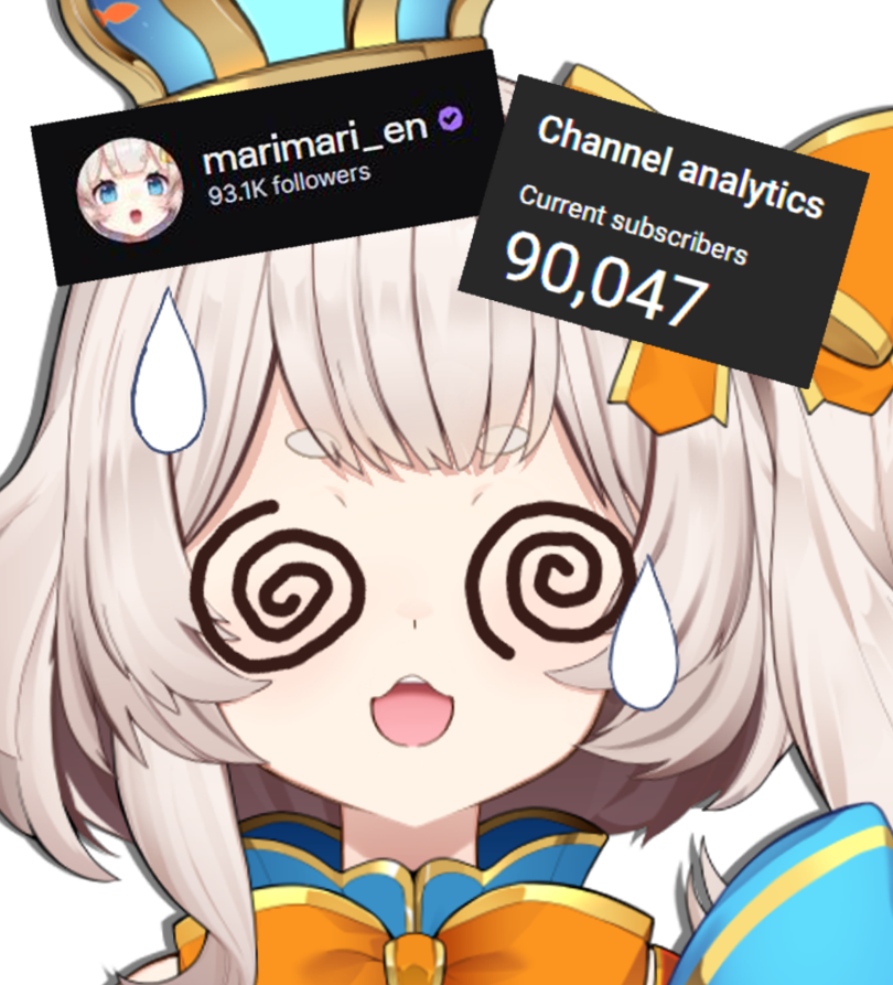 MARIMARI_EN's tweet image. ninty thousand on twitch and youtube
arigato gozaimasu fincels!πΊ
i'll work toward 100k so we have an excuse to freaking get down and party πΊ