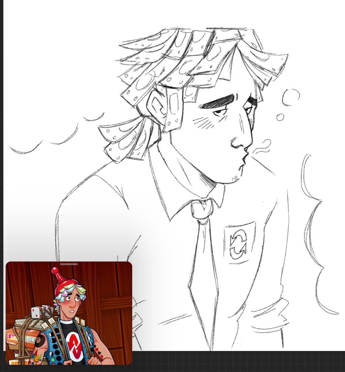Clovers_Cubby's tweet image. Parker doodle based off another fanfic I read 🎲
#parkerdateeverything #dateeverythingparker #DATEEVERYTHINNG #fanart 
(His stupid ass is gonna be daydreaming about Sophia)