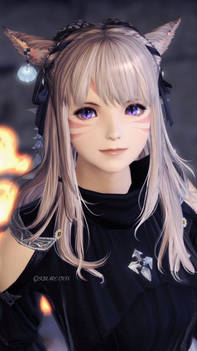piyo_dango's tweet image. グラスパンプキンイヤリングが好きすぎてこれしか使ってない、そして真顔好き❤︎
#FF14 
#ミコッテ