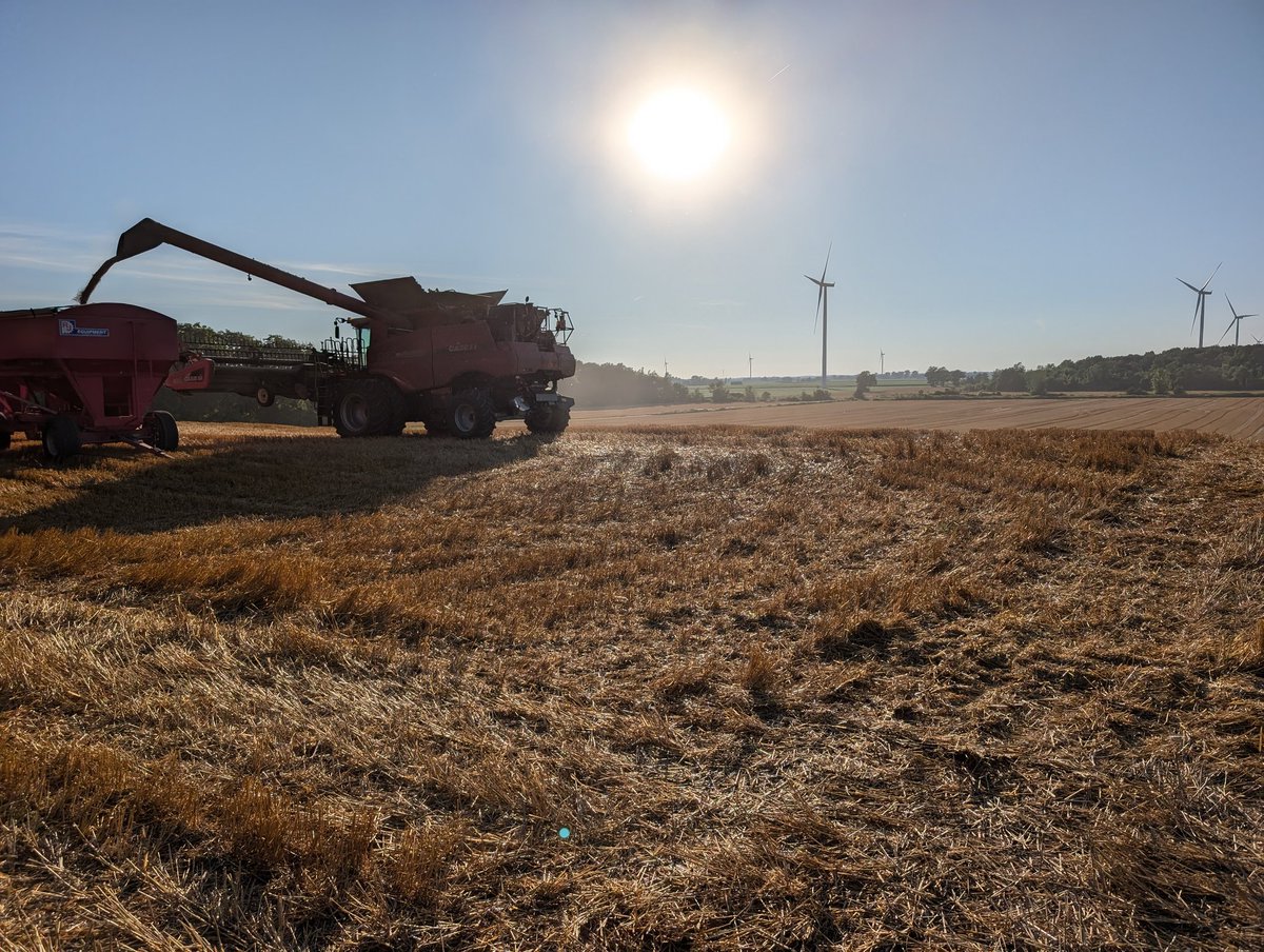 Finished the wheat harvest tonight.

Best view in the neighborhood, on a farm that has a lot of family history behind it.

Good crops, great weather and zero breakdowns.

Couldn't ask for much more than that.