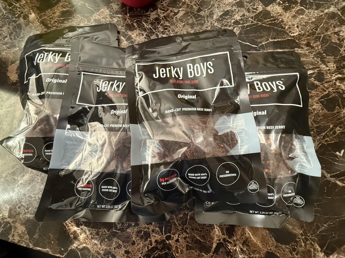 Ran out of <a href="/Jerkyboys_jerky/">Jerky Boys</a> when we vacationed in Florida and bought jerky from a popular gas station just north of Daytona and wasn’t the same. So glad my order came in. These are the best jerky in the world! <a href="/DaleJr/">Dale Earnhardt Jr.</a> <a href="/BlakeKochRacing/">Blake Koch</a>