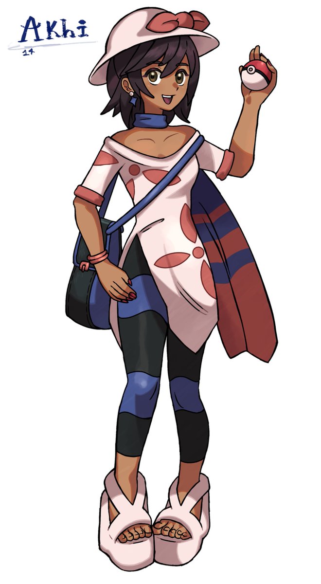 here are the protags of my region!!!!! obv. would be completely customizable and you could choose your pronouns!!!! #fakemon #pokemon #pokemontrainer #oc #art