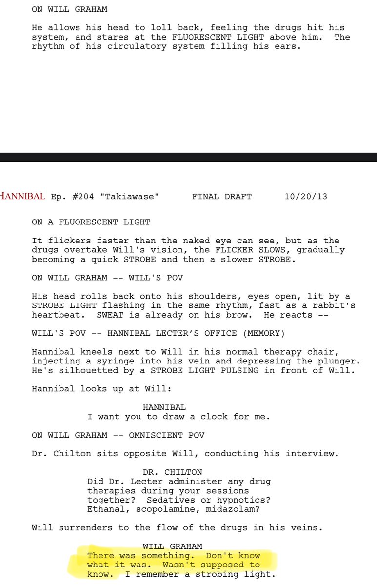 microsoft_exo's tweet image. Reminder that Hannibal was consistently drugging Will in their sessions throughout S1