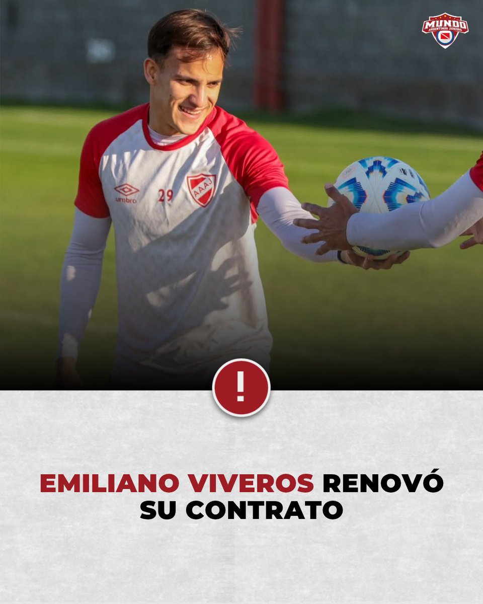 MundoAAAJ's tweet image. #AAAJ | Emiliano Viveros renovó su contrato con la institución hasta diciembre de 2029 y se adquirió el 50% restante del pase, obteniendo así el 100% del mismo. ✍🏻✅
*️⃣Llegó procedente de Arsenal en febrero de 2024 a cambio de USD 200.000 por el 50% del pase.