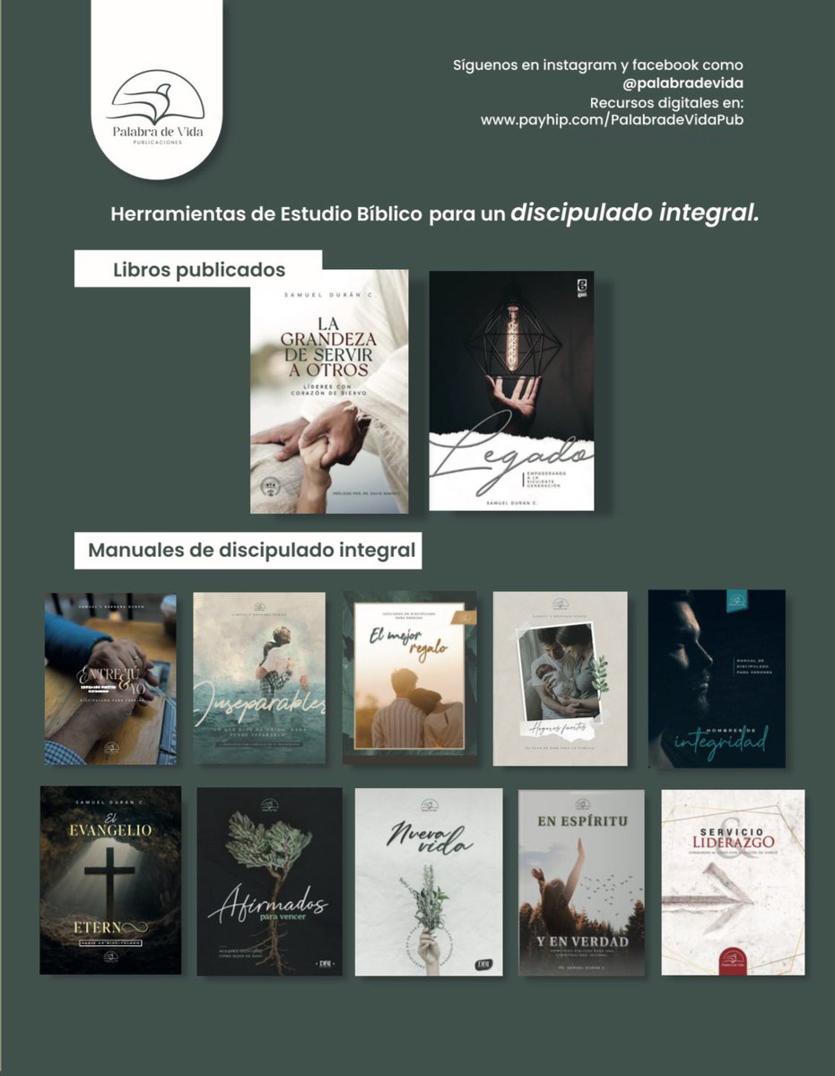 samduranc's tweet photo. Palabra de Vida ofrece recursos de estudio bíblico a los pastores y la iglesia local, apoyando en la tarea de equipar a los creyentes para la obra del ministerio, por medio de materiales de formación y discipulado bíblico.

https://t.co/7E42UrMIz2 https://t.co/wjGeRdZw0O