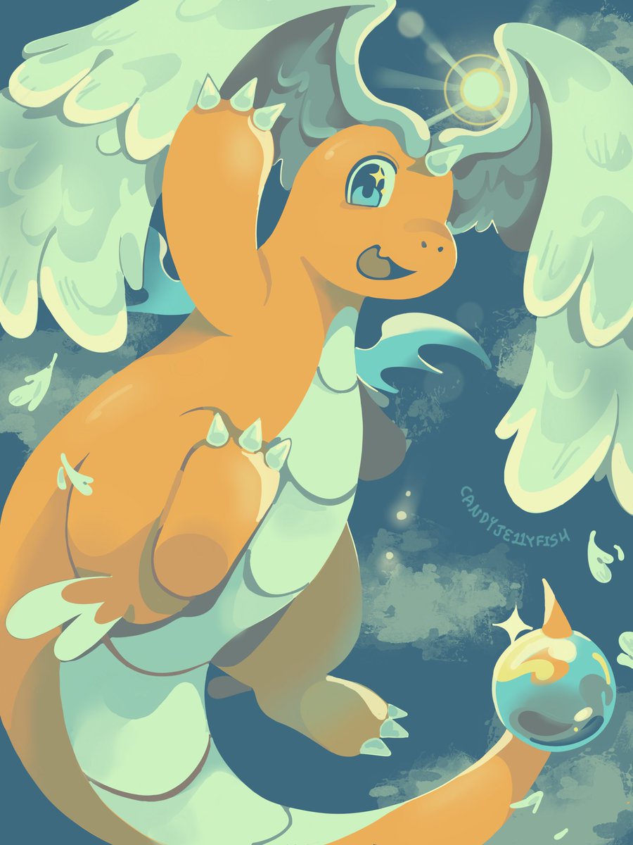 candyje11yfish's tweet image. silly mega dragonite :] The design is growing on me tbh...
