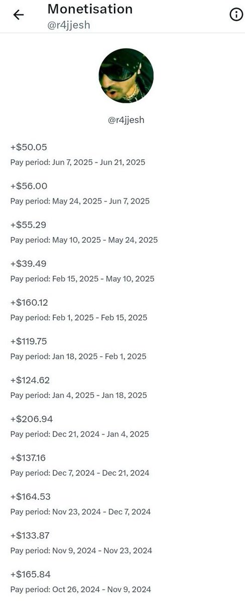 r4jjesh's tweet image. Hey @elonmusk @cb_doge @KettlebellDan . We hope to be heard
Days and No Clarity – Today marks 20 days since my revenue was paused (July 5), with no explanation or violation shown. I kindly ask for transparency..creators deserve to know where they stand.
Creators Put In Work –…