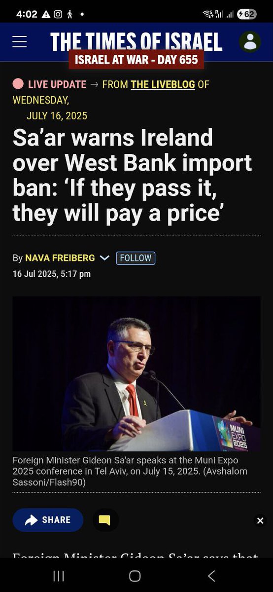 chrissaccocia1's tweet image. As Ireland moves to enact a law BANNING TRADE WITH ISRAEL
The demons have "warned" ireland will pay the price! (Whatever that JOo threat means!)