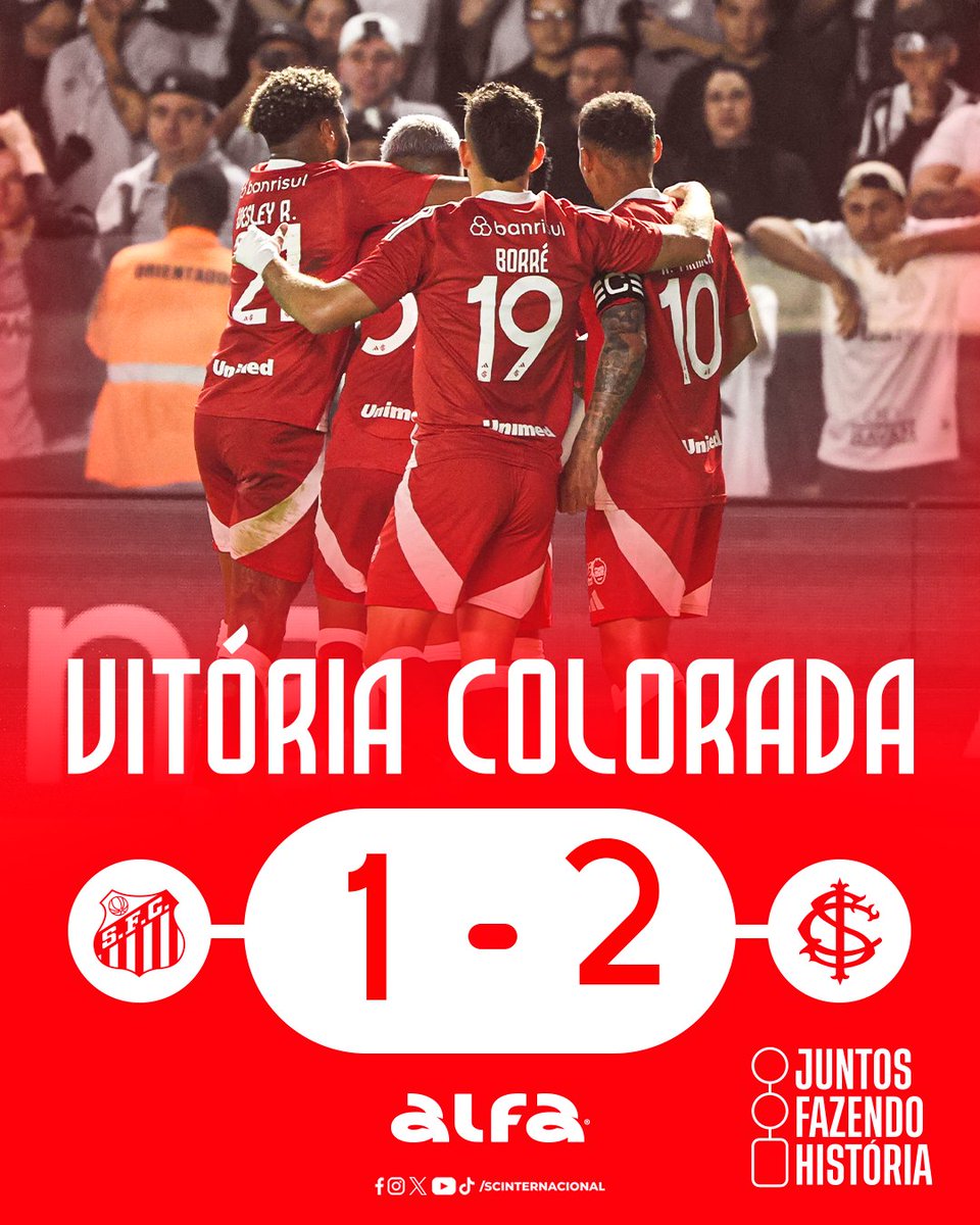 SCInternacional's tweet photo. 𝐕𝐄𝐄𝐄𝐄𝐄𝐄𝐄𝐄𝐄𝐍𝐂𝐄 𝐀 𝐀𝐂𝐀𝐃𝐄𝐌𝐈𝐀 𝐃𝐎 𝐏𝐎𝐕𝐎! ANOTA +𝟑 PELO 𝟑º JOGO CONSECUTIVO! ❤️‍🔥❤️‍🔥❤️‍🔥❤️‍🔥

CABONERO E BORRÉ MARCAM, INTER VENCE O SANTOS POR 2 A 1 E SEGUE SUBINDO NA TABELA DO BRASILEIRÃO. 🇦🇹📈 #JuntosSomosInter 

🔜 DOMINGO: 𝗧𝗢𝗗𝗢𝗦 𝗔𝗢 𝗚𝗜𝗚𝗔𝗡𝗧𝗘 DIANTE DO VASCO! VAMOS POR MAIS! #OInterVenceu