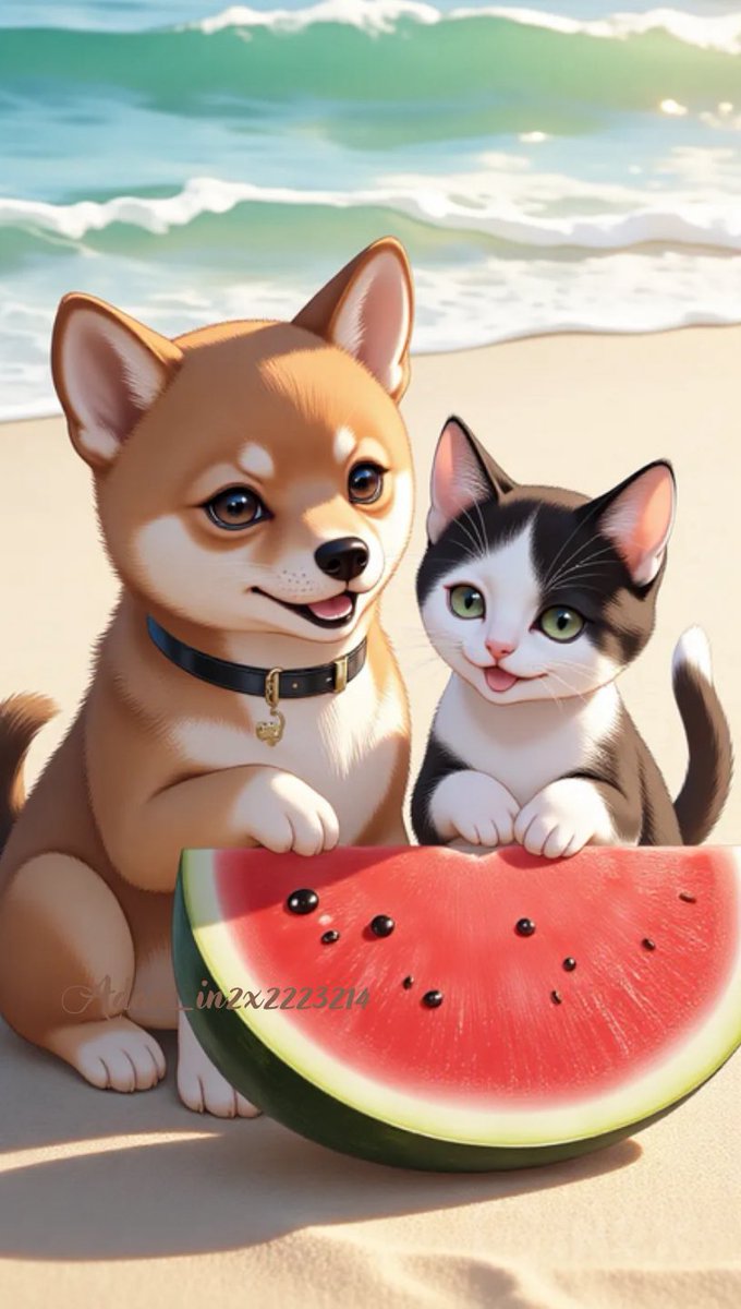 #割れなくてもいいよスイカ割り生成ゲーム 

ありがとー！！！一緒に食べよ💕

#AIイラスト #iN2X