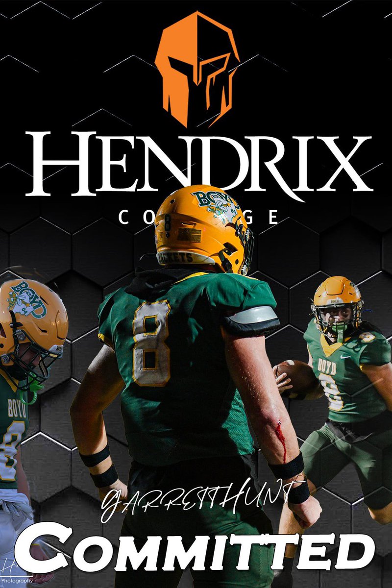 Garrett_Hunt8's tweet image. I want to start off thanking my family , I wouldn’t be here without them. I want to thank all my coaches that have been there through my journey and push me to the best version of me. I am blessed to announce that I will be continuing my athletic and academic career at Hendrix…
