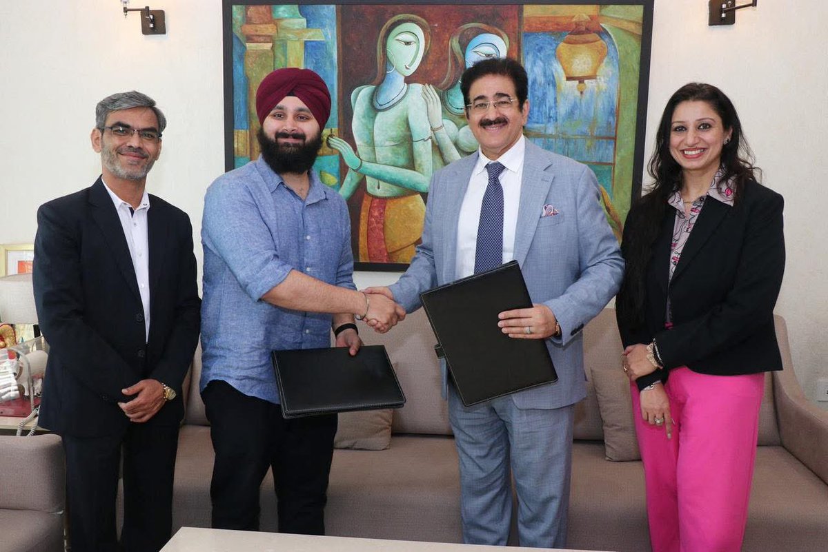 Style is a way to say who you are without having to speak.
On the occasion of Foundation Day AAFT School of Fashion And Design signed an MOU with H P Singh Agencies Private Limited as sustainability partner. With Anubhav Singh, Shivaganesh Babu and Dr Himani Choudhary.
