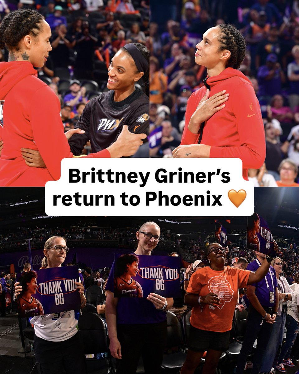 espnW's tweet image. A special night for BG as she returns to Phoenix for the first time since signing with Atlanta 🥹