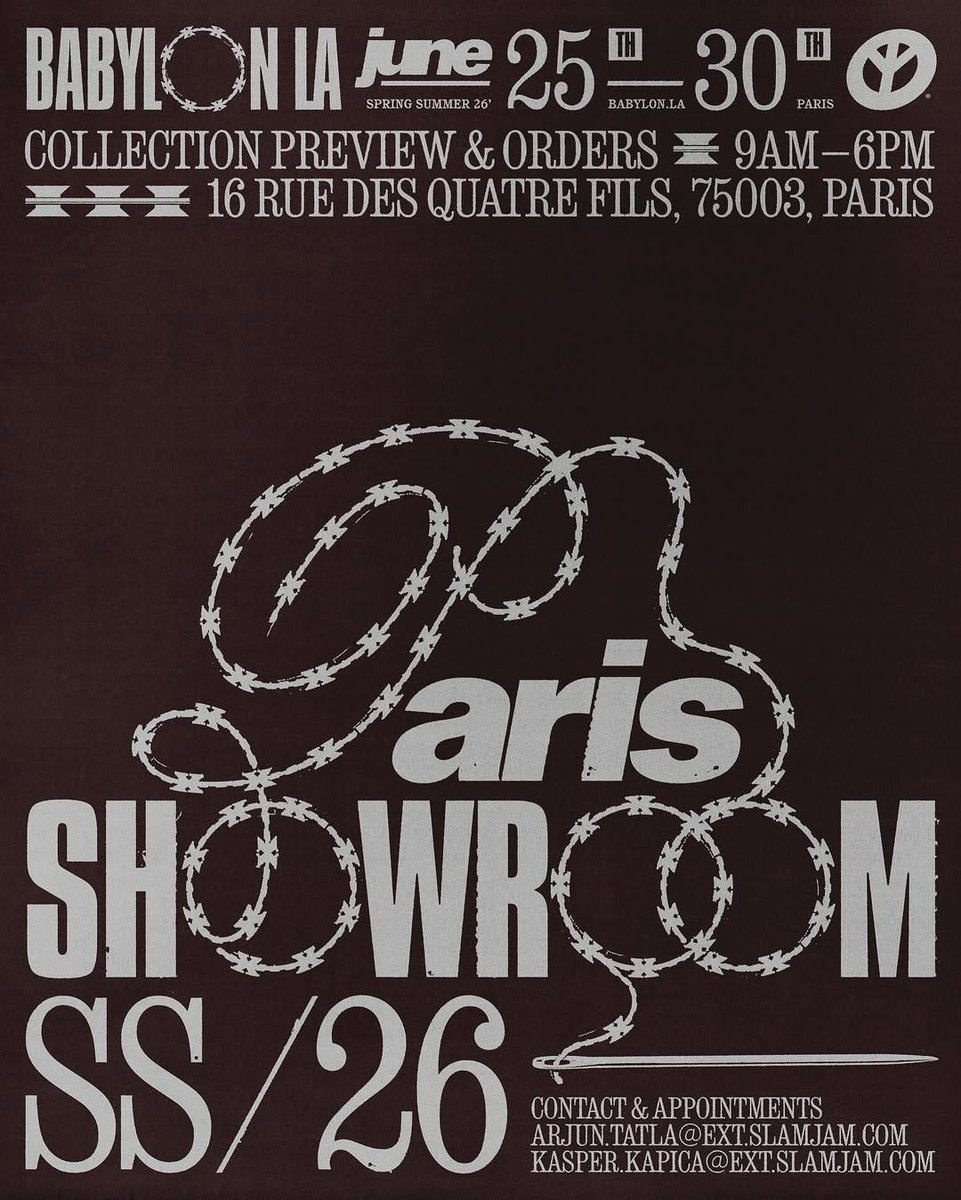 Babylon SS/25 Showroom Artwork by Ross Paul McEwan.